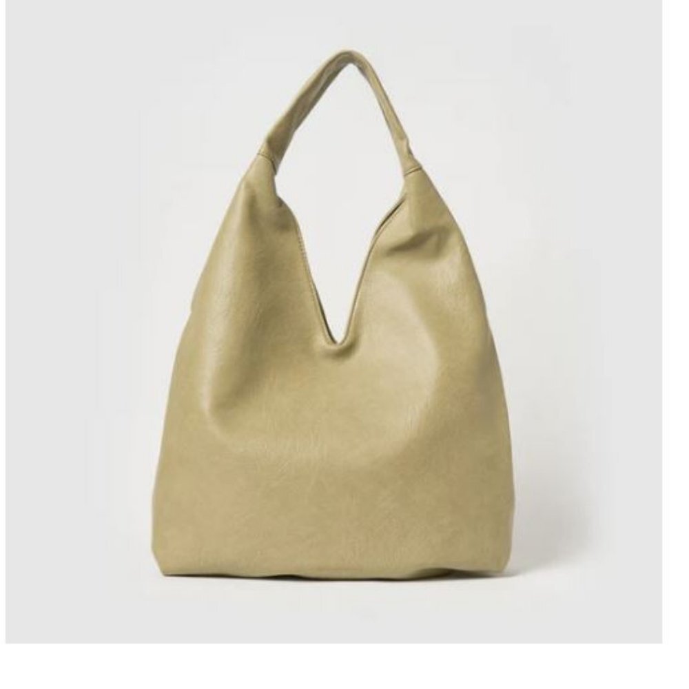 URBAN ORIGINALS vegan leather Love and Rhytm large hobo bag -KHAKI/GREEN
